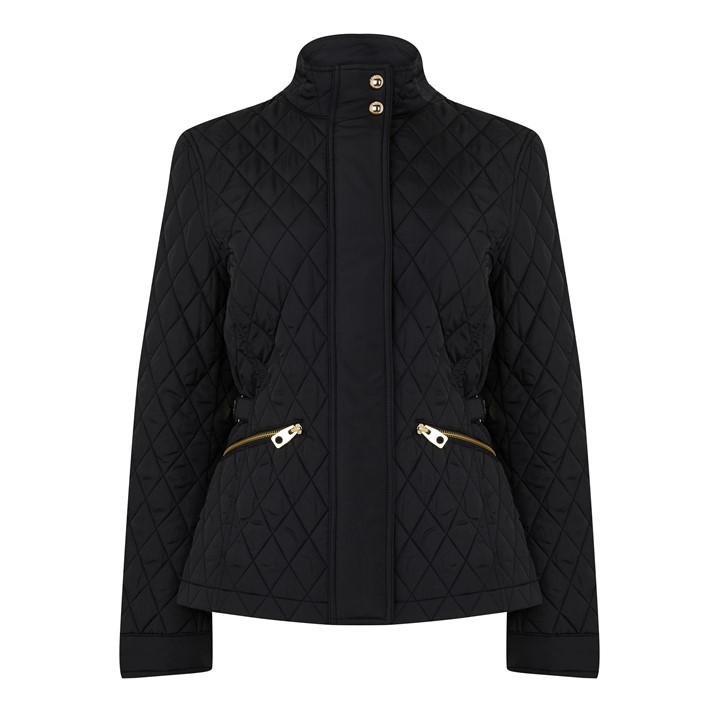 Belstaff Women's Black Quilted Jacket in Size 12, Sports Direct