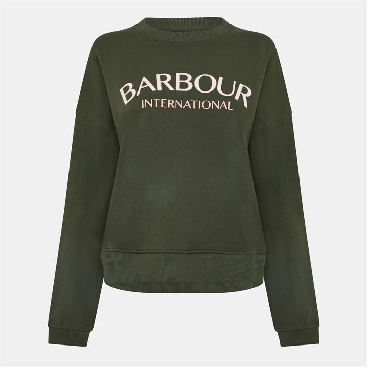International  Women's  B.intense Cali Relaxed Fit Crew Sweatshirt, Football by Barbour  in Size 16, Sports Direct