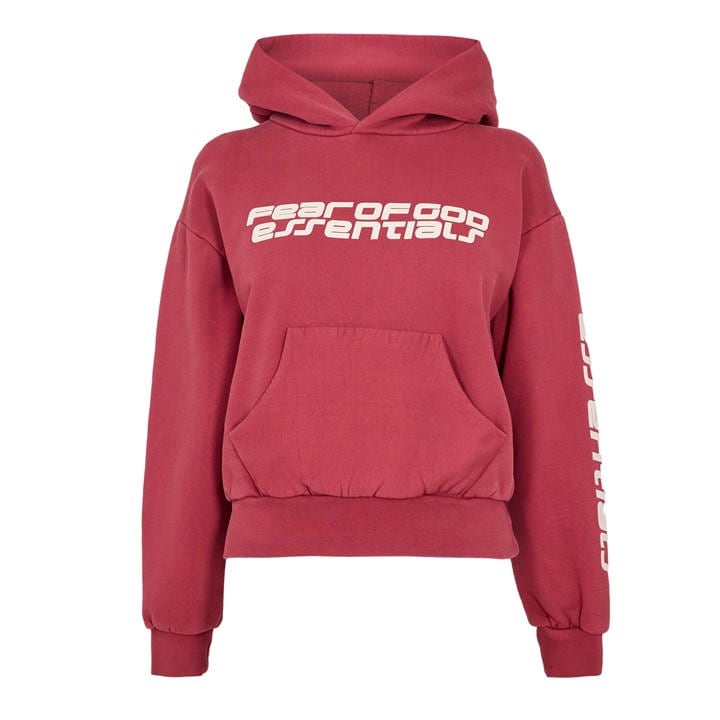 Fear Of God Essentials Women's Red Overhead Hoodie in Size 8, Sports Direct