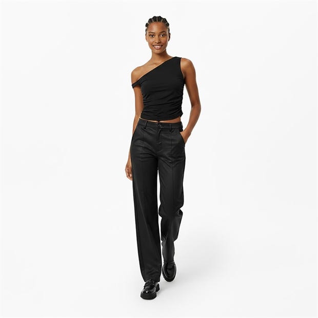 Black - Jack Wills - Women's JW Asymmetric Off Shoulder Top