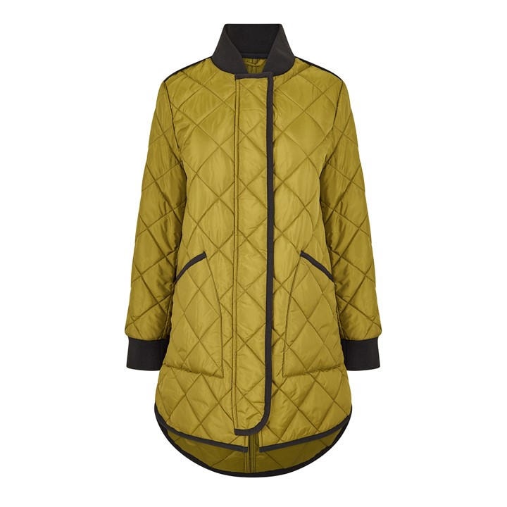Dkny Women's Green Quilted Jacket in Size 8, Sports Direct