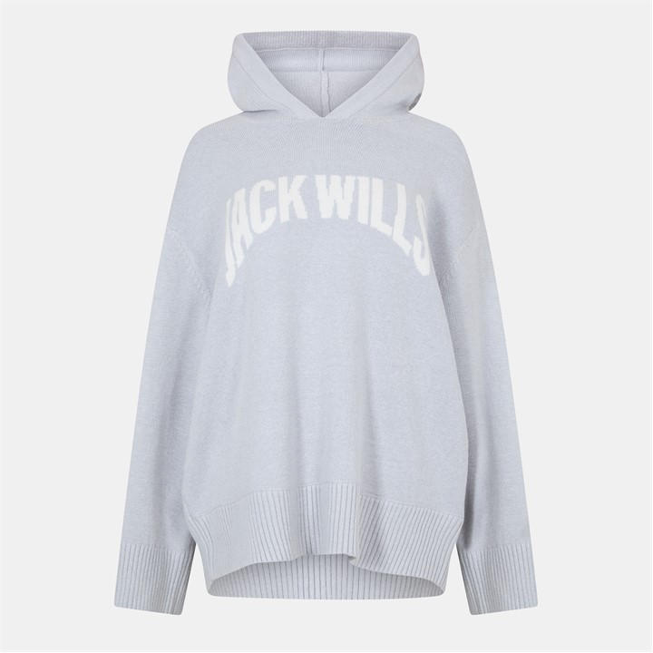 Jack Wills Women's Brandedhood Knitted Hoodie - Grey Marl - 10 (S) - Image 2