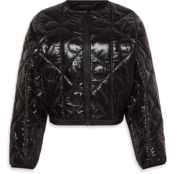 Calvin Klein Jeans Women's Black Quilted Jacket in Size 10, Sports Direct