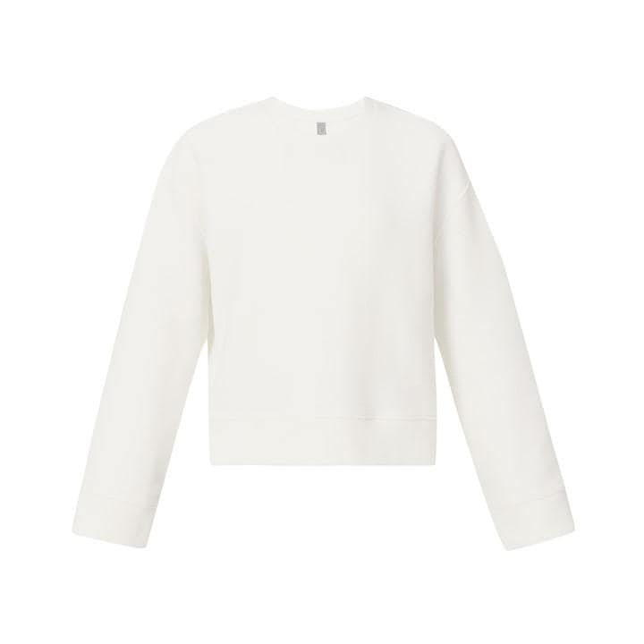 Sweaty Betty Women's White Soft Breathable Relaxed Fit Crew Sweatshirt in Size 8, Sports Direct