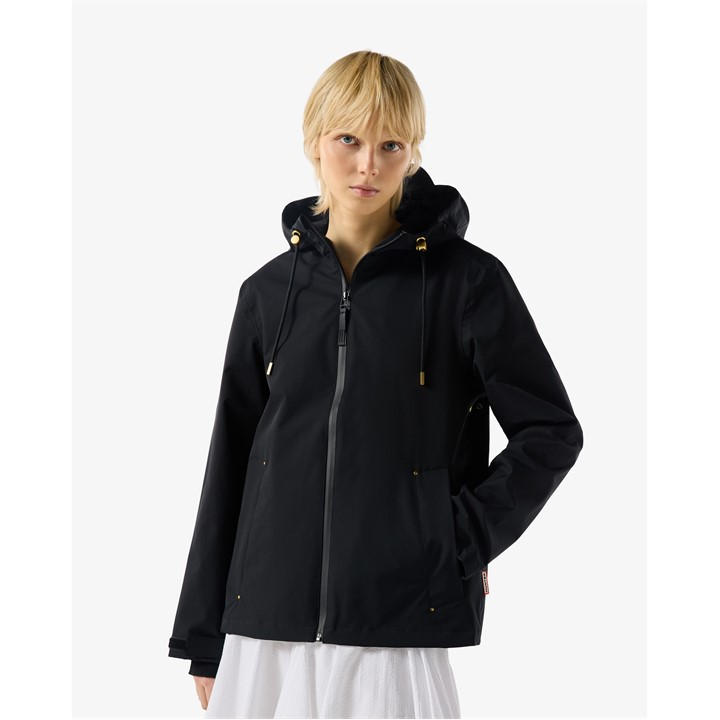 Hunter Women's Black Rain Anorak Jacket in Size 14, Sports Direct