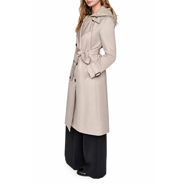 DKNY Women's X66 DKNY Outerwear Quilted Trench Coat | SportsDirect