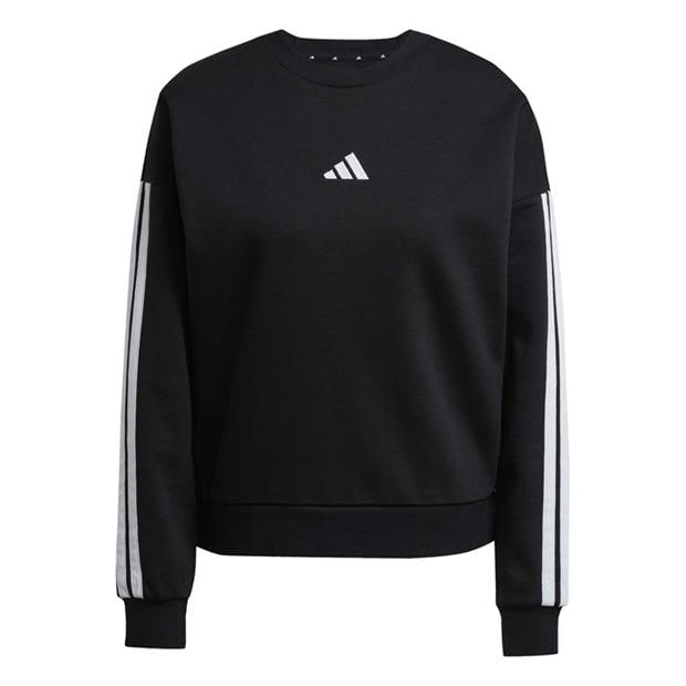 Black - adidas - Essentials Studio Lounge 3-Stripes Sweatshirt Womens