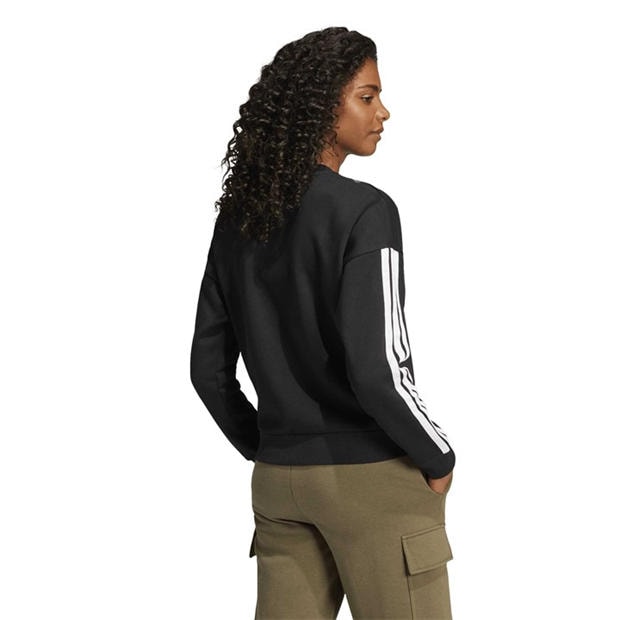 Black - adidas - Essentials Studio Lounge 3-Stripes Sweatshirt Womens