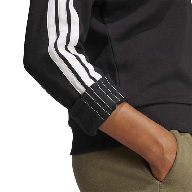 Black - adidas - Essentials Studio Lounge 3-Stripes Sweatshirt Womens