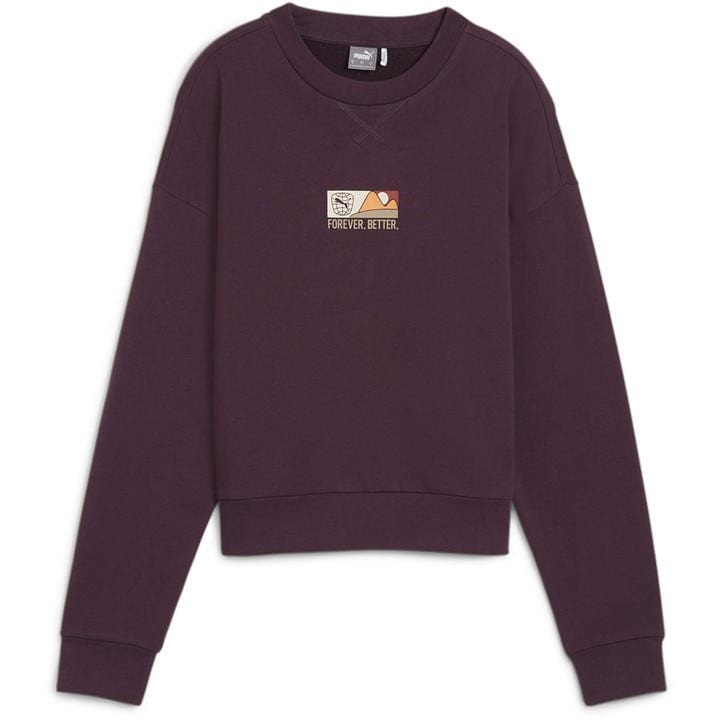 Puma Women's Purple Better Sportswear Crew Sweatshirt in Size 12, Sports Direct