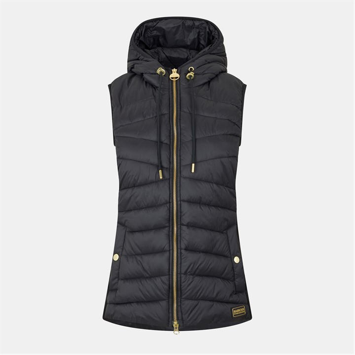 International  Women's  Grid Hooded Gilet, Football by Barbour  in Size 14, Sports Direct