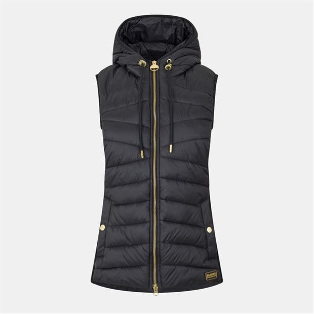 Barbour International | Women's Grid Hooded Gilet | Black