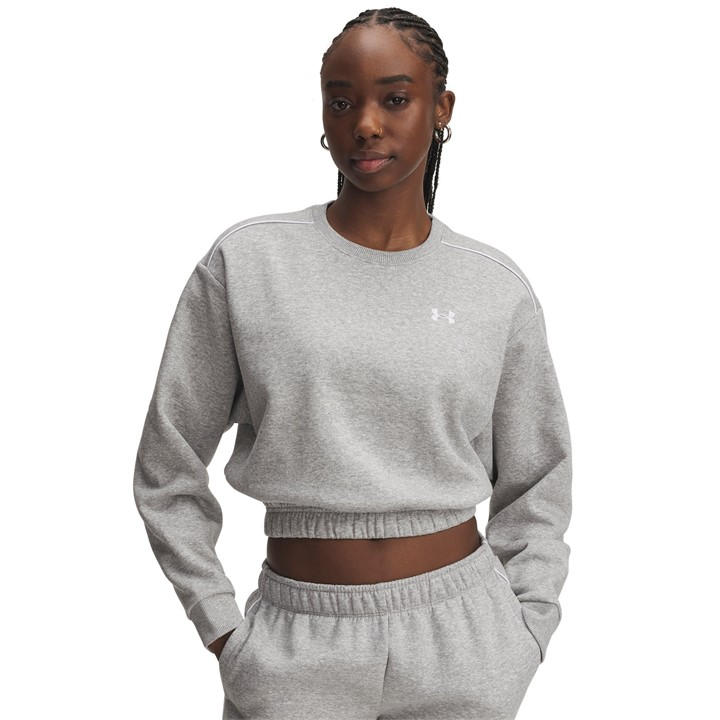 Under Armour Women's Grey Rival Crew Sweatshirt in Size 8, Sports Direct