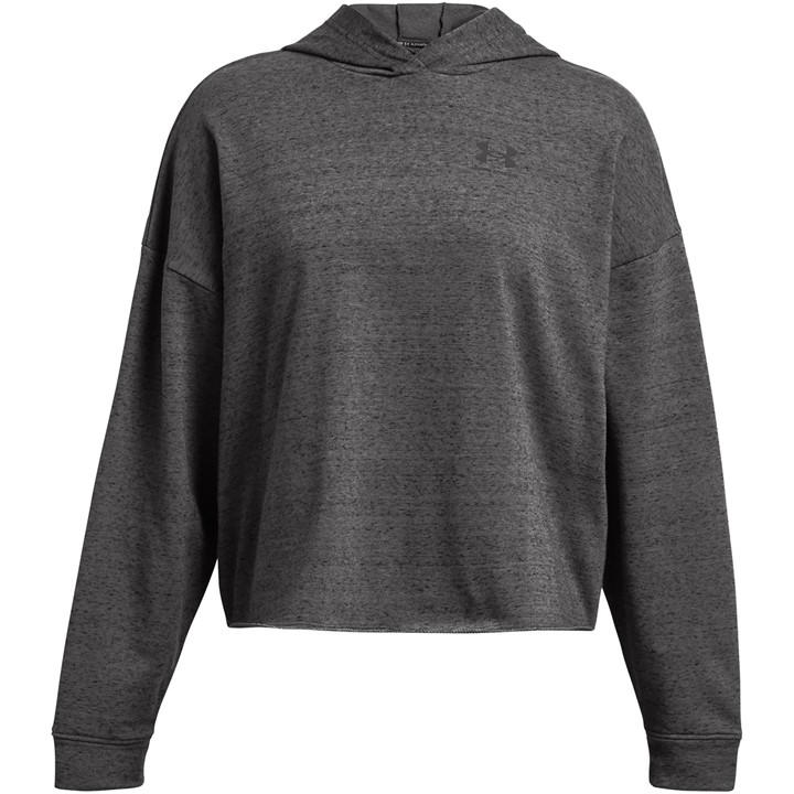 Under Armour Women's Grey Rival Terry Crew Sweatshirt in Size 8, Sports Direct