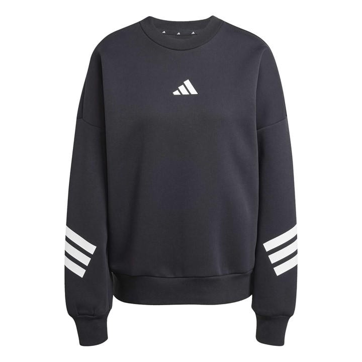 Adidas Women's Black Crew-Neck Sweatshirt in Size XS, Sports Direct