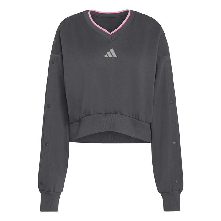 Adidas Women's Grey Crew-Neck Sweatshirt in Size M, Sports Direct