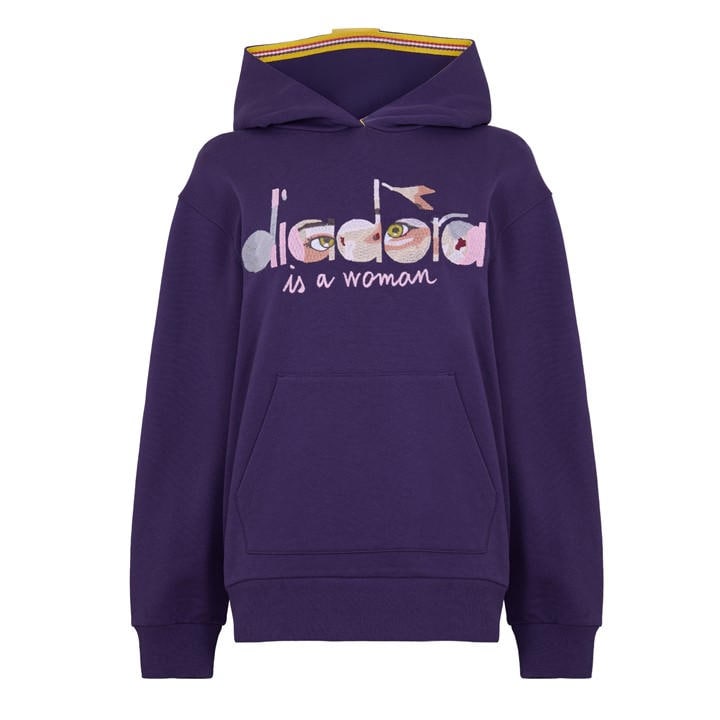 Diadora Women's Purple Eye Pull Over Hoodie in Size 14, Sports Direct