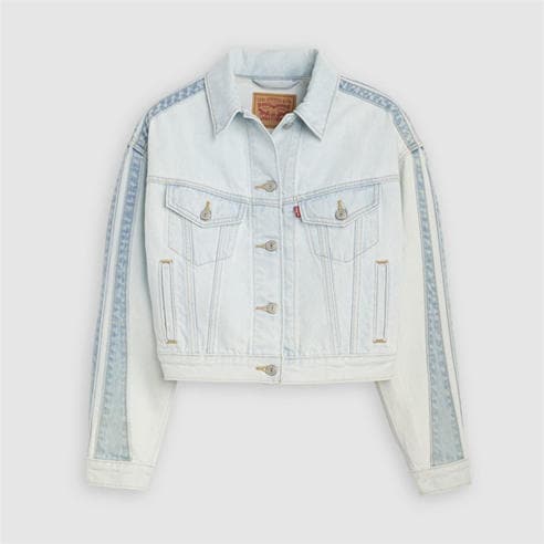 Levis - Women's Shrunken 90s Stripe Trucker Denim Jacket