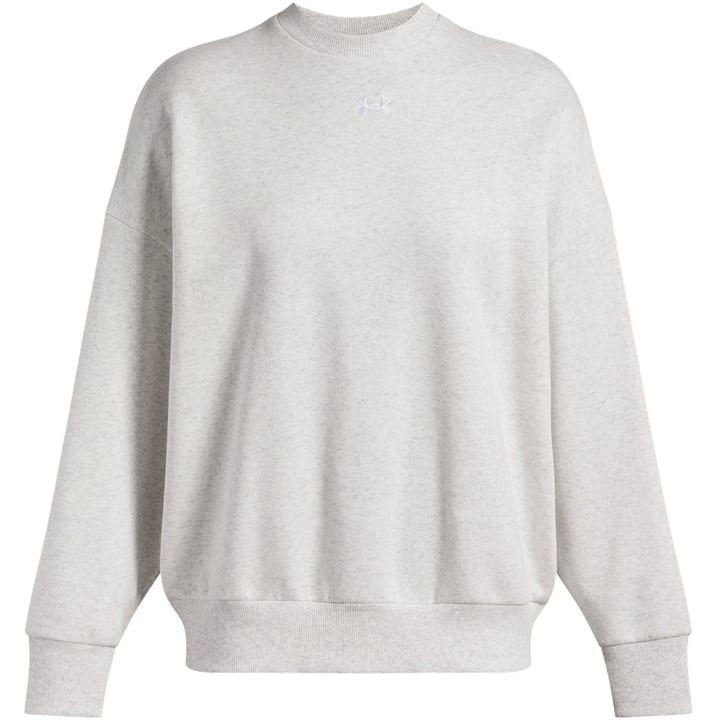 Under Armour Women's Grey Rival Fleece Os Crew Sweatshirt in Size 10, Sports Direct