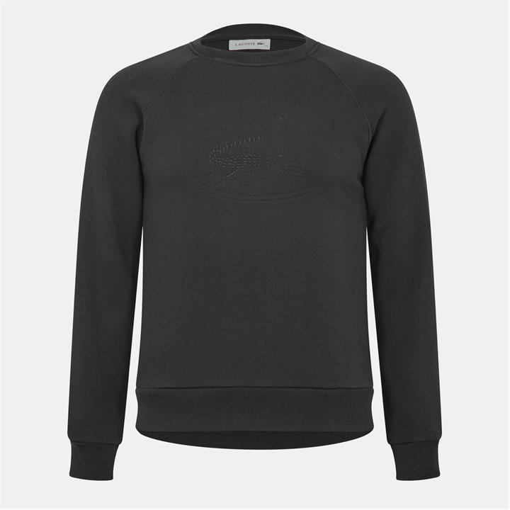 Lacoste Women's Black Crew Sweatshirt in Size 8, Sports Direct