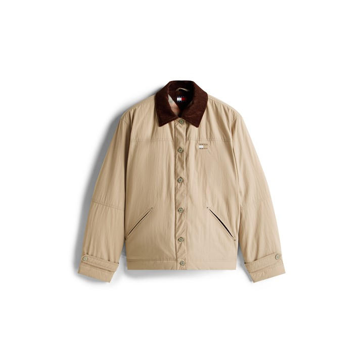 Tommy Jeans Women's Beige Utility Pocket Barn Jacket in Size 8, Sports Direct