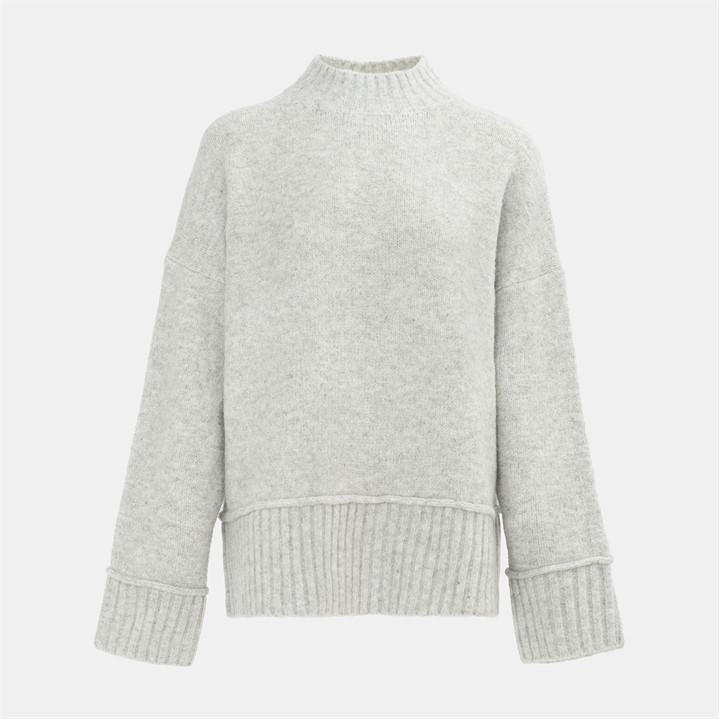 Miso Women's Grey High Neck Jumper in Size 8, Sports Direct