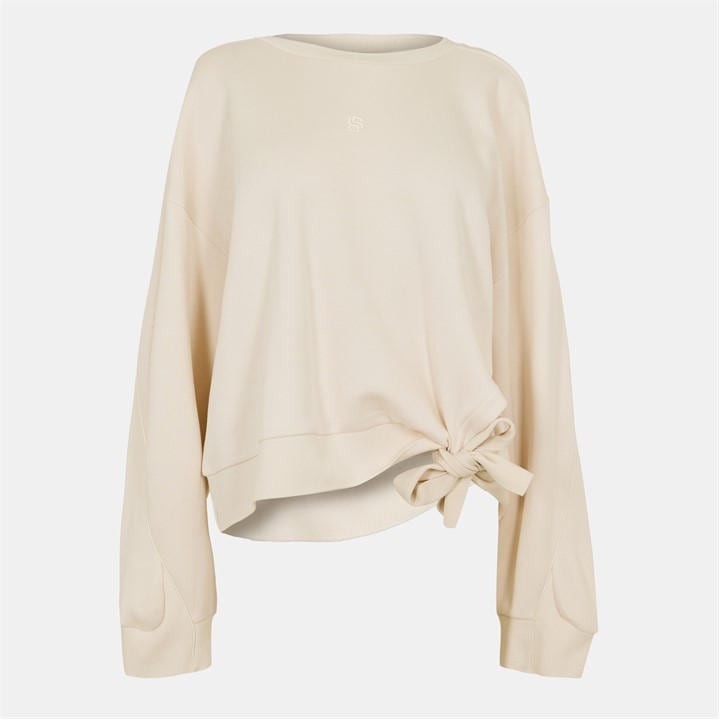 Boss Women's White Essega Fine Gauge Knit Crew Sweatshirt in Size 10, Sports Direct