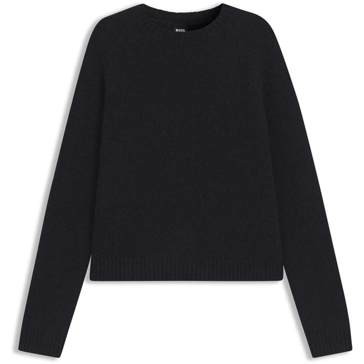 Boss Women's Black Febisan Knitted Tops in Size 8, Sports Direct