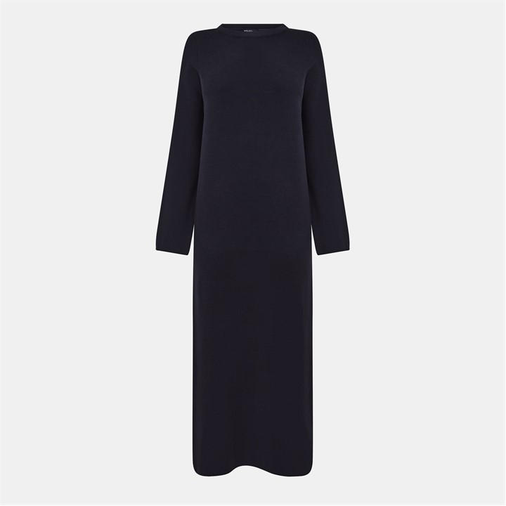 Nobodys  Women's Blue Long-Sleeve Knitted Jumper Dress in Size 10, Sports Direct