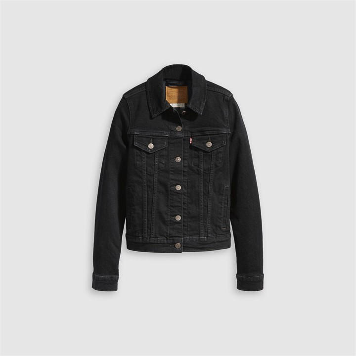 Levis Women's Black Original Trucker Air in Size 12, Sports Direct