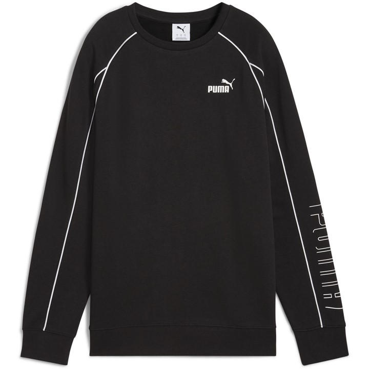Puma Women's Black Sport Crew Sweatshirt in Size 10, Sports Direct