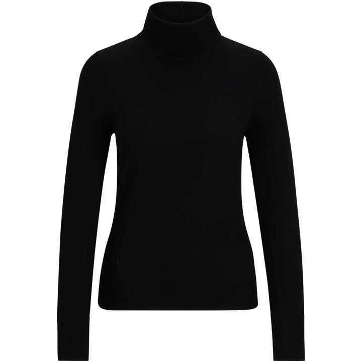 Boss Women's Black Fasecta Knitted Top in Size 8, Sports Direct