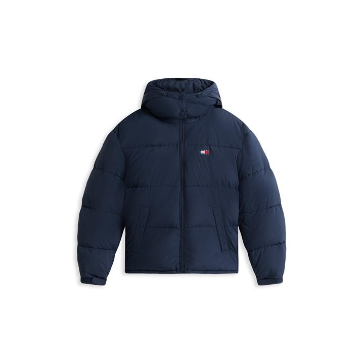 Tommy Jeans Women's Blue Flag Medium Puffer Jacket in Size 8, Sports Direct