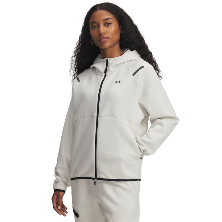 Under Armour Women's White Unstoppable Full-Zip Fleece in Size 14, Sports Direct