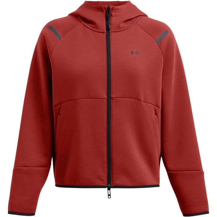 Under Armour Women's Orange Unstoppable Full-Zip Fleece in Size 12, Sports Direct