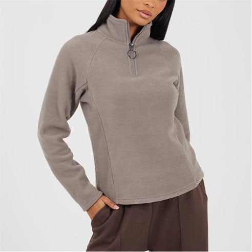 Brave Soul - Brave Soul Ladies Quarter Zip Sweatshirt