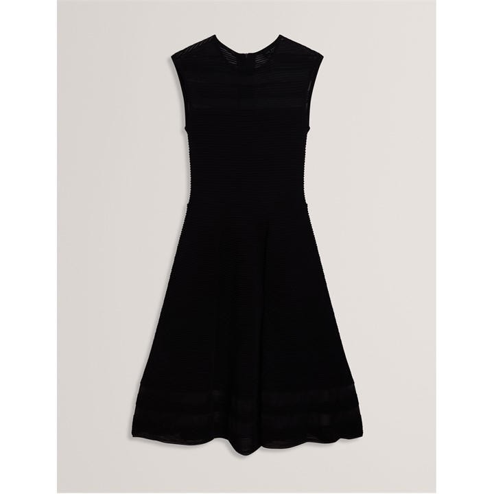 Ted Baker Women's Black Knitted Jumper Dress in Size 14, Sports Direct