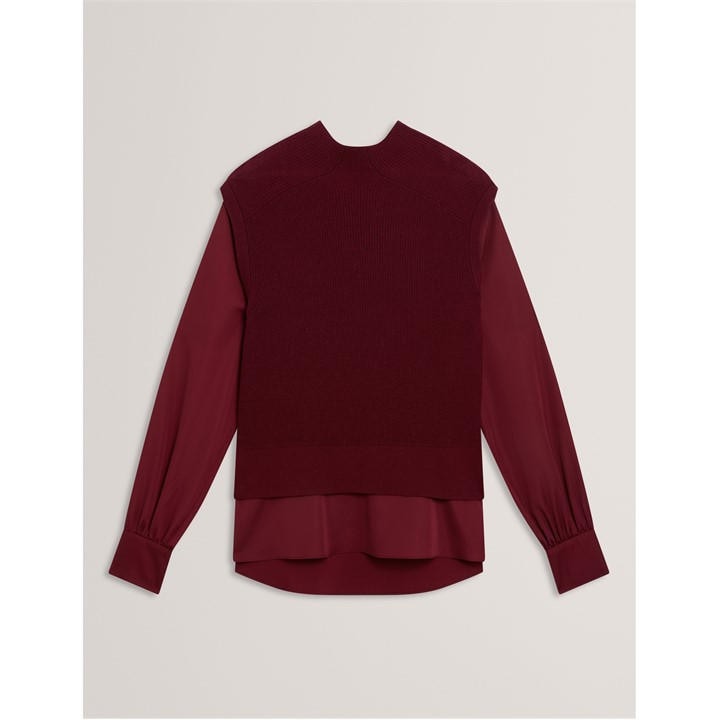 Ted Baker Women's Red Knitted Top in Size 10, Sports Direct