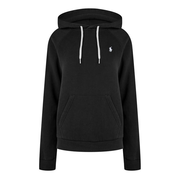 Polo Ralph Lauren Women's Black Pony Fleece Hoodie in Size 12, Sports Direct