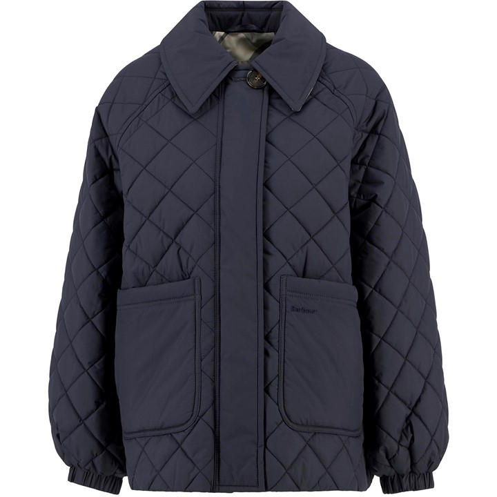 Barbour Women's Blue Laoise Quilted Jacket in Size 16, Sports Direct