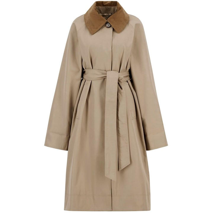Barbour Women's Beige Reagan Showerproof Trench Coat in Size 16, Sports Direct