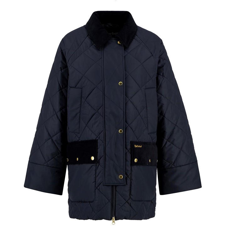 Barbour Women's Blue Aldburgh Quilted Jacket in Size 16, Sports Direct
