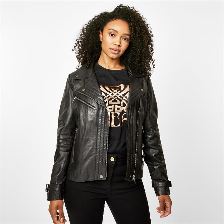 Biba BIBA Leather Biker Jacket - Black