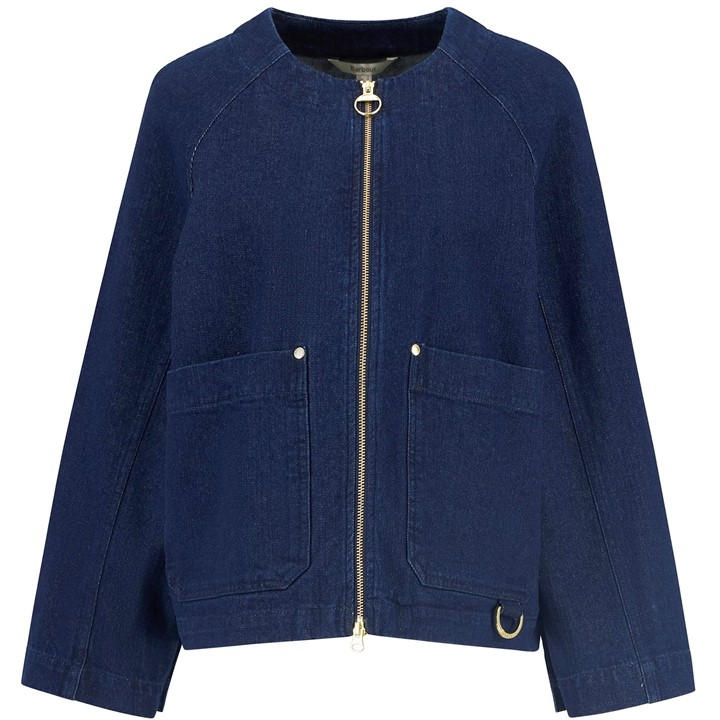 Barbour Women's Blue Saima Overshirt in Size 10, Sports Direct