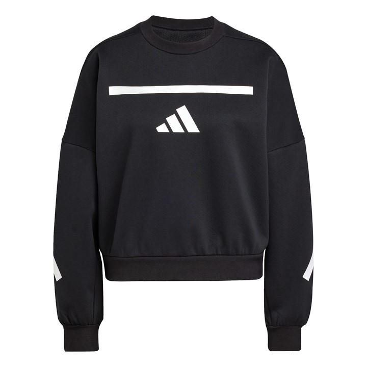 Adidas Women's Black W Z.n.e. Sweater Crew Sweatshirt in Size L, Sports Direct