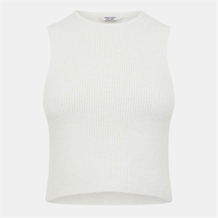 Jack Wills Women's White Knitted Sweater Vest in Size 14, Sports Direct
