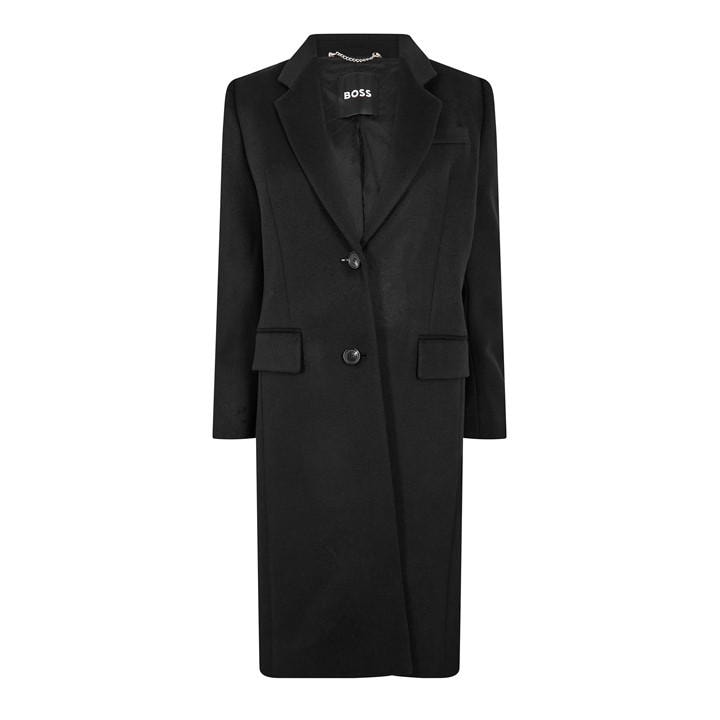 Boss Women's Black Catara Formal Coat in Size 6, Sports Direct
