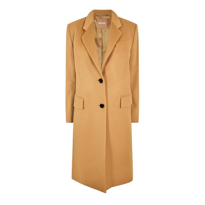 Boss Women's Beige Catara Formal Coat in Size 6, Sports Direct
