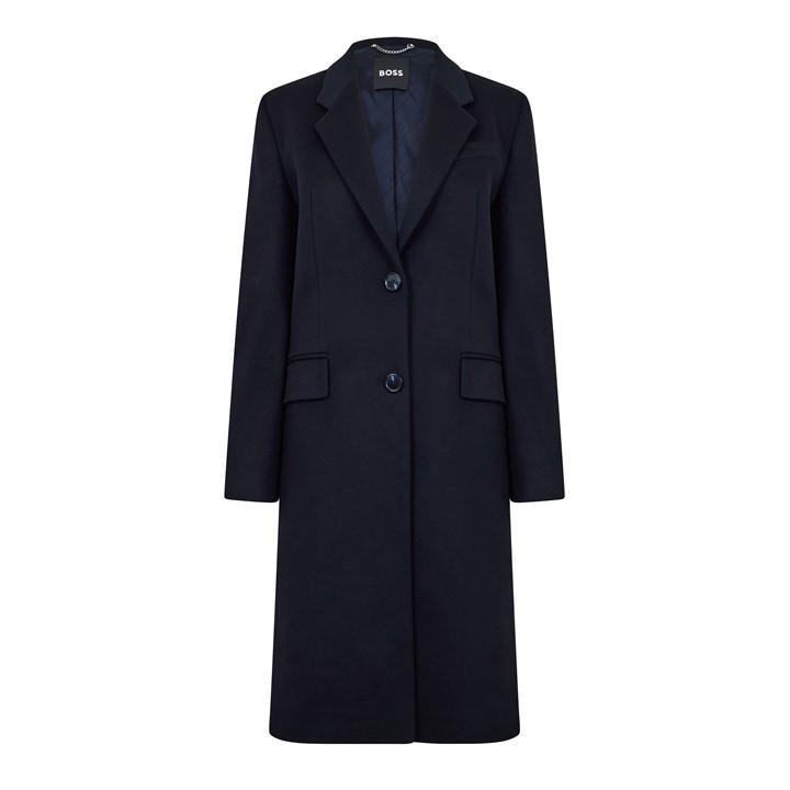Boss Women's Blue Catara Formal Coat in Size 10, Sports Direct