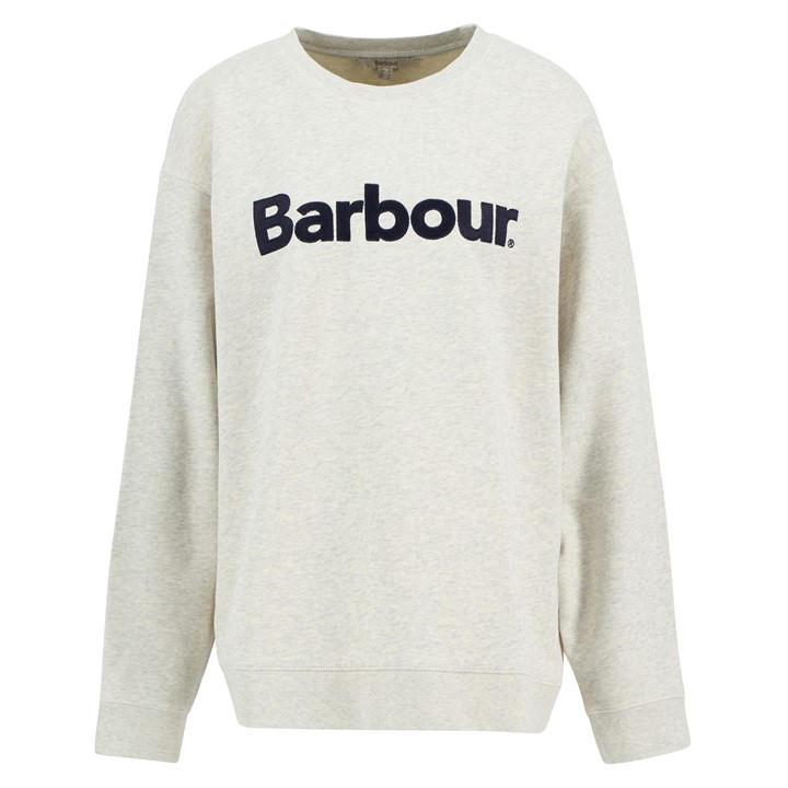 Barbour Women's Cream Hartland Sweatshirt in Size 10, Sports Direct